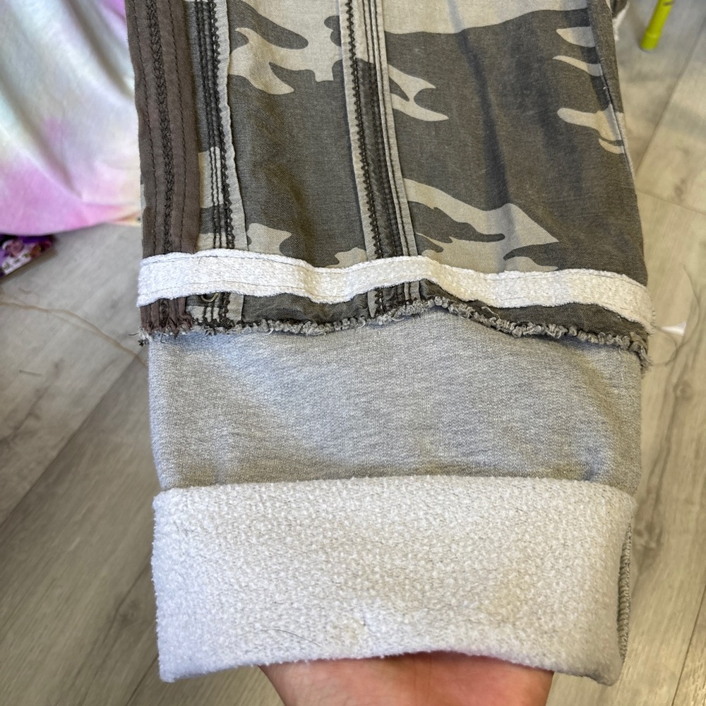 Upcycled by Me: Unisex Customized Camouflage Cargo Sweat Pants y2k camo Small - Picture 8 of 12